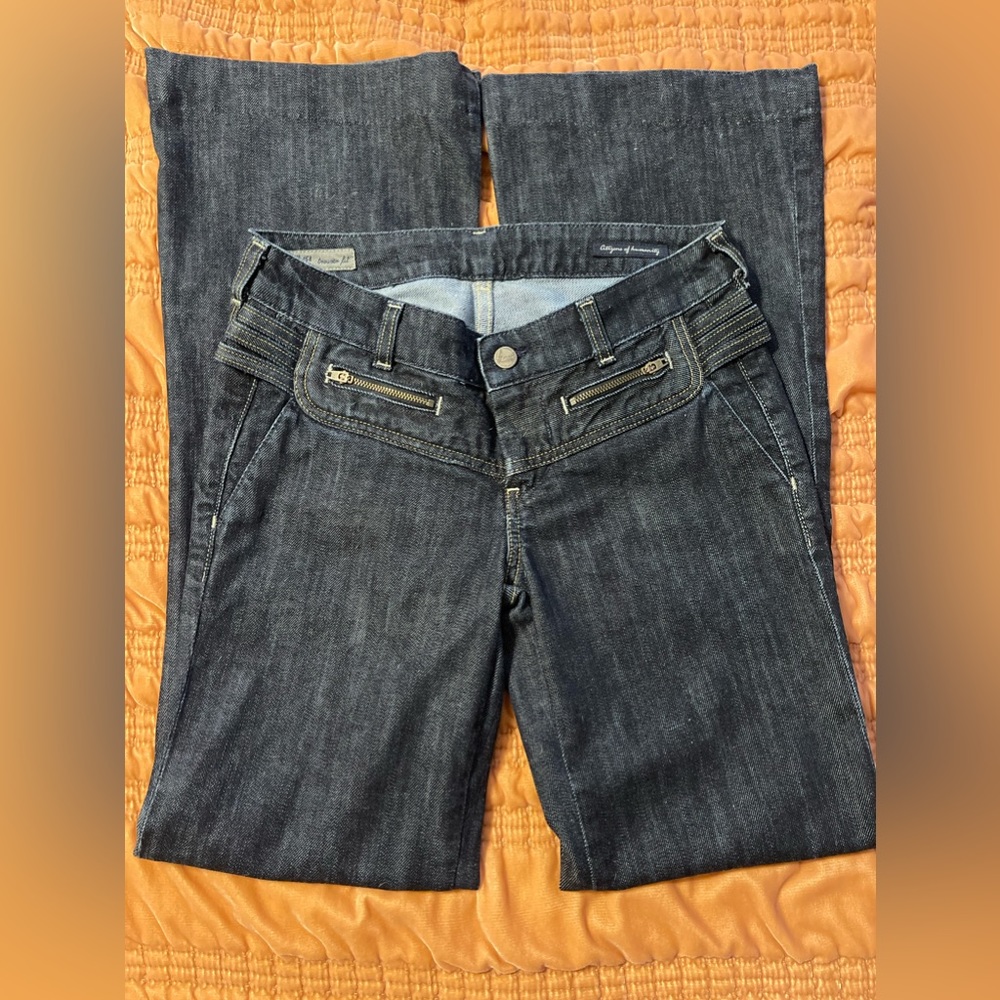Citizens of Humanity trouser jeans, dark wash, size 28, inseam 32”